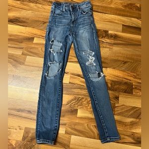 American Eagle ripped skinny jeans